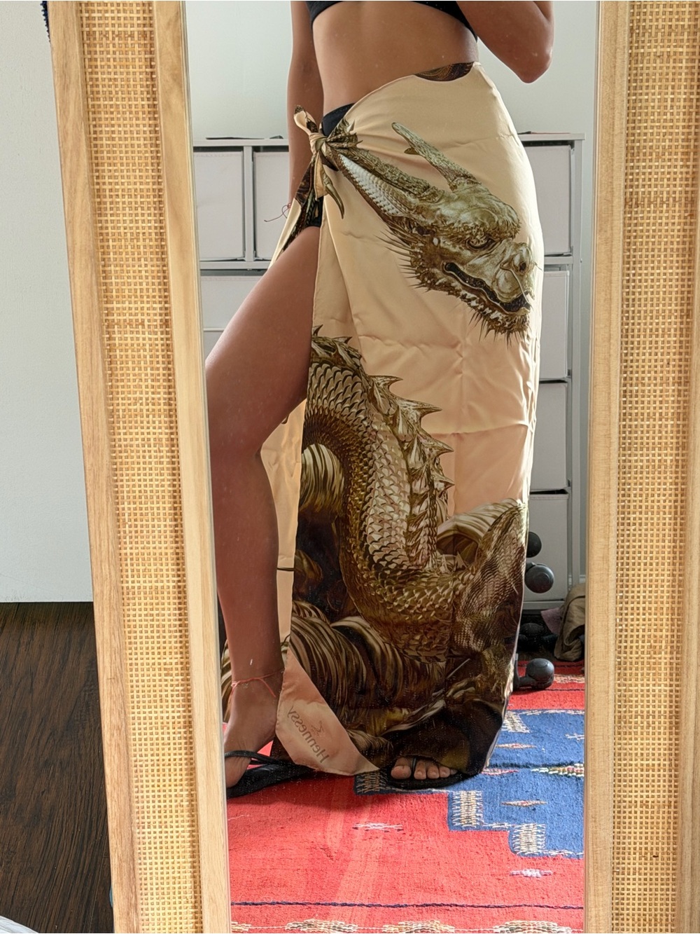 Ltd. Ed. Hennessy Silk Dragon Print Scarf XL - Lunar New Year Collectible
